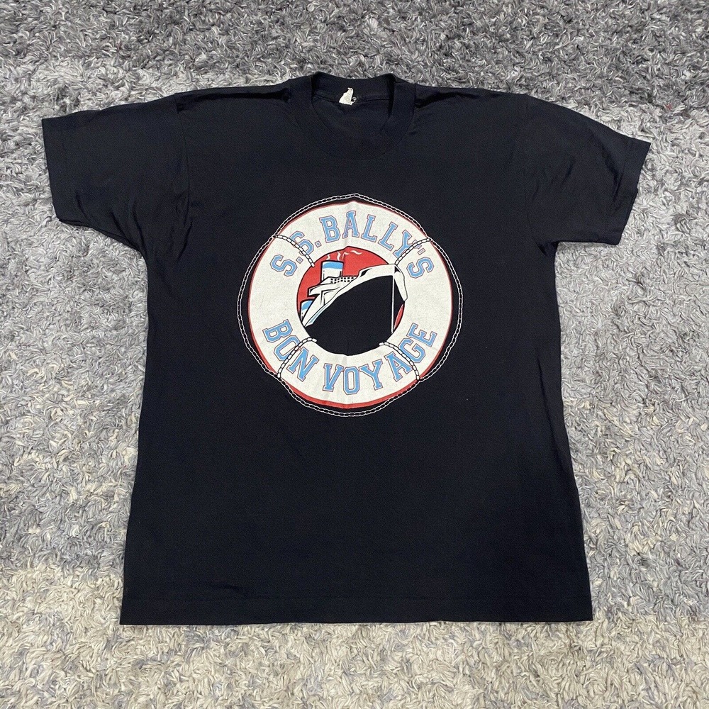 Ballys Casino T Shirt Vintage SS Ballys Bon Voyage Men Large